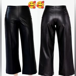 Ripley Ridley Faux Vegan Leather High-waisted Cropped Straight Leg. Size 4 NWT